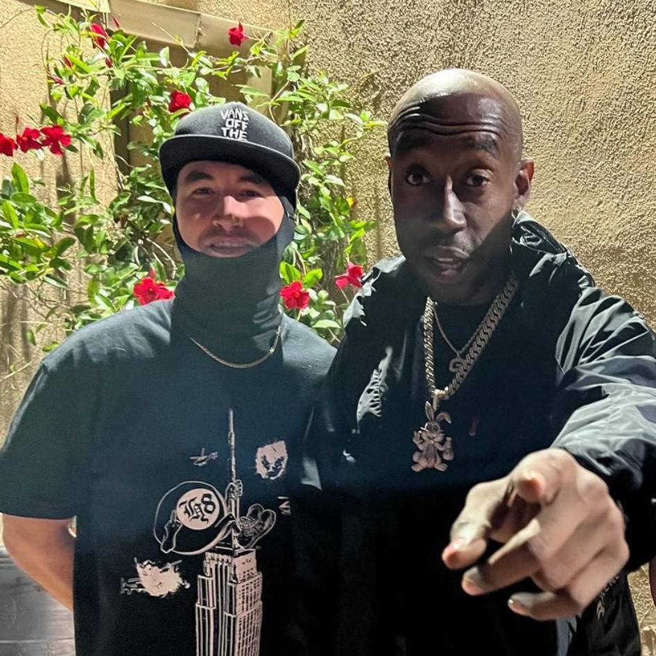 Nathan 'Narcan Nate' Smiddy (right) and Rapper Freddie Gibbs (left)
